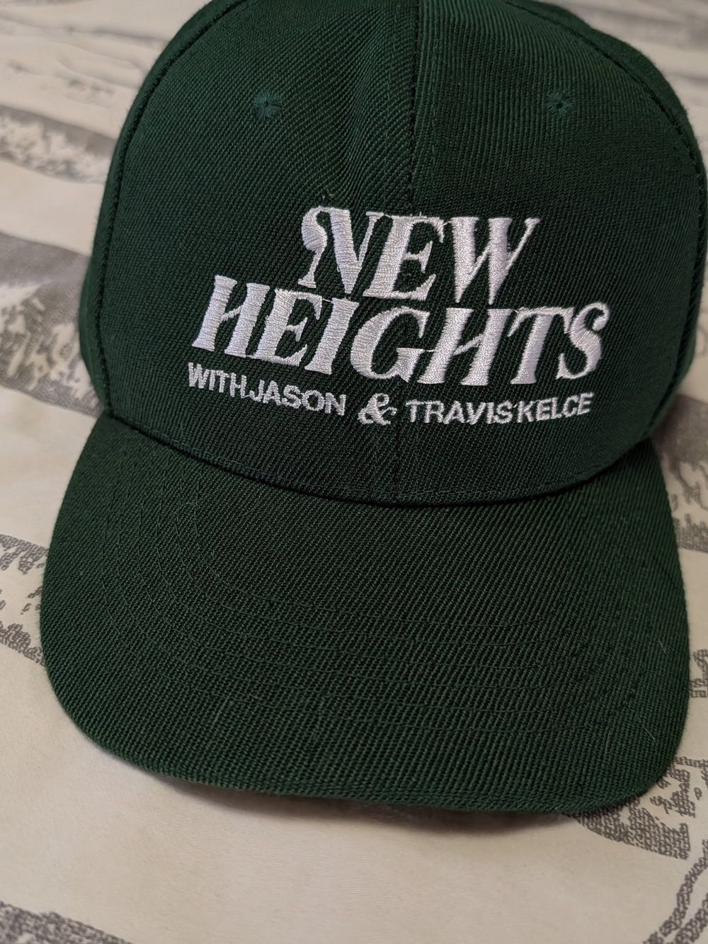New Heights Green Embroidered Cap